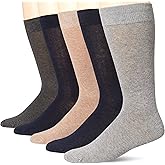 Amazon Essentials Men's Solid Dress Socks, 5 Pairs