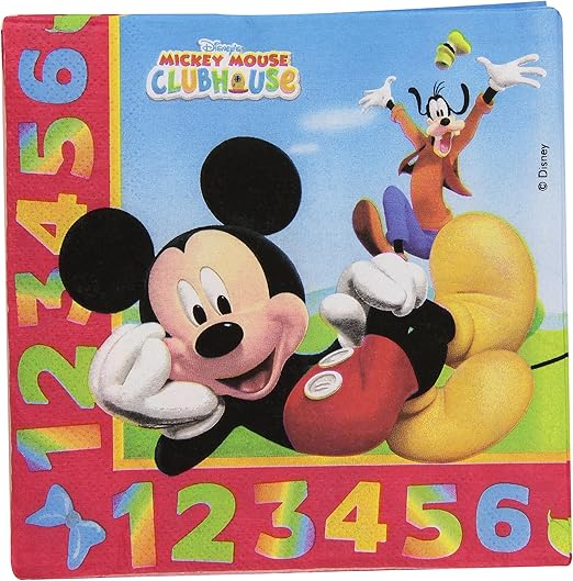 Mickey Maus –, 20 Stück Servietten, 33 x 33 cm (Farbe Baby 71772/4605