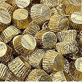 CrazyOutlet REESE'S Milk Chocolate Peanut Butter Miniatures Cups, Gold Foils, Bulk 2 Lbs