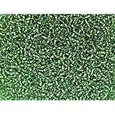 Czech Glass Seed Beads Emerald Green Silver Lined Size:11/0 50 gr / 1.76 oz