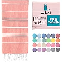 WETCAT Turkish Beach Towel Oversized 38x71 100% Cotton Sand Free Quick Dry Swim Extra Large Light Travel for Adults Gifts Acc