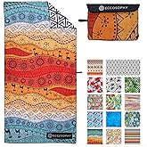 ECCOSOPHY Microfiber Beach Towel - Sand Free Towels are Quick Dry, Light Weight, Super Absorbent - Perfect Pool, Travel, Cruise, Camping Essentials - Oversized Extra Large for Adults 71x35 in