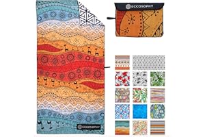 ECCOSOPHY Microfiber Beach Towel - Sand Free Towels are Quick Dry, Light Weight, Super Absorbent - Perfect Pool, Travel, Cruise, Camping Essentials - Oversized Extra Large for Adults 71x35 in
