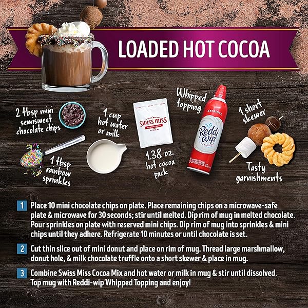 SWISS MISS NON-DAIRY CHOCOLATE FLAVORED HOT COCOA MIX, 1.23 OZ 6 CT