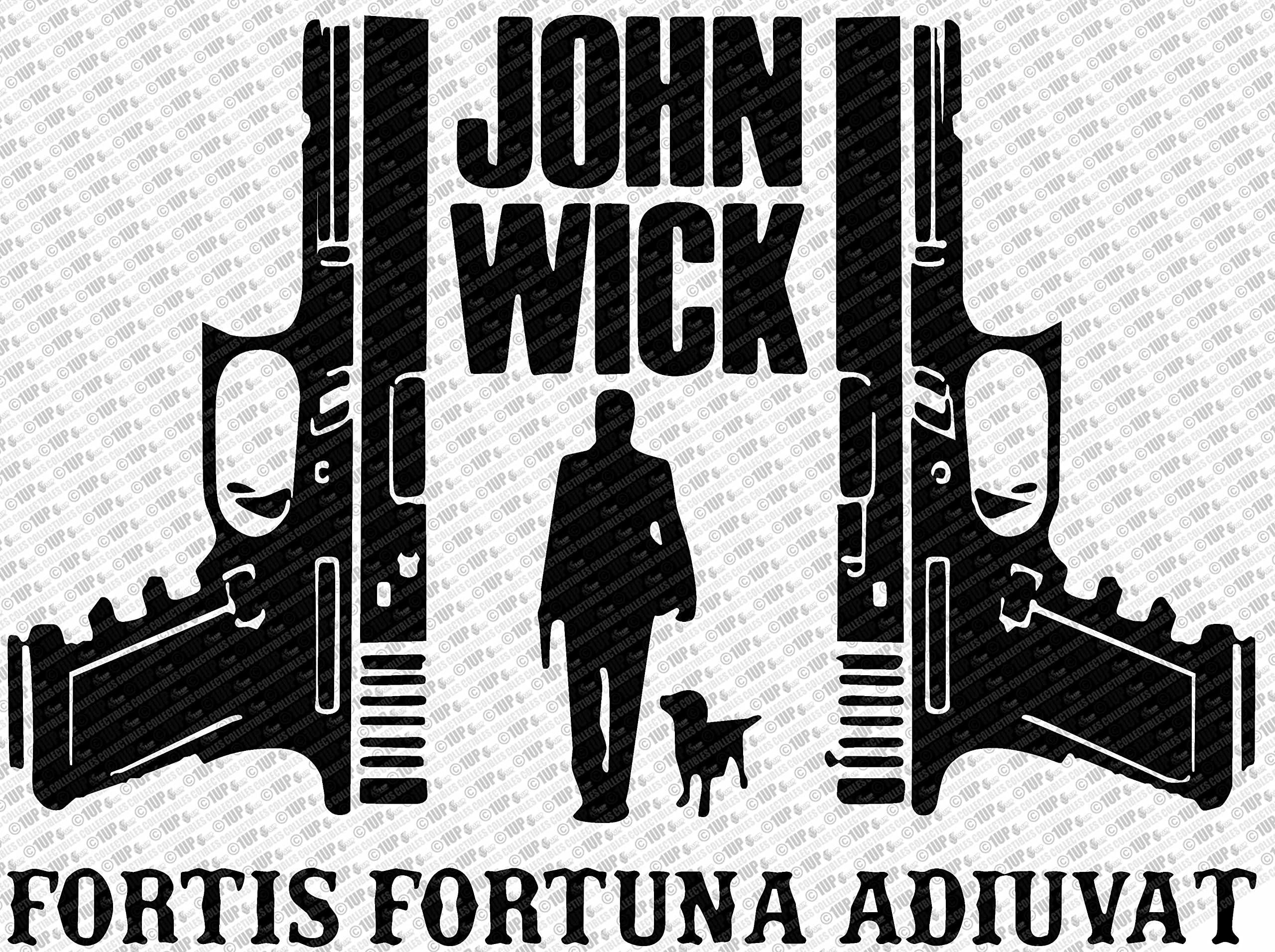John Wick 2 - Fortis Fortuna Adiuvat Die Cut Vinyl Decal Sticker (12", Black)