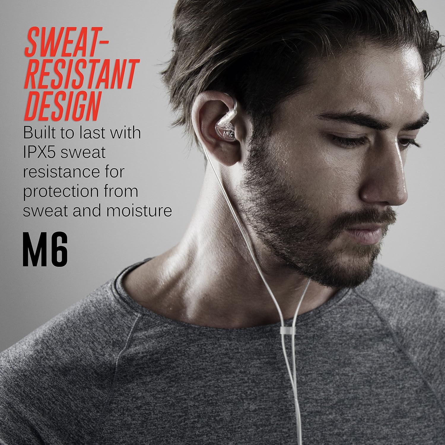 MEE audio M6 Sport Wired Earbuds, Noise Isolating In-Ear Headphones, Sweatproof Earphones for Running/Gym/Workouts - Image 5
