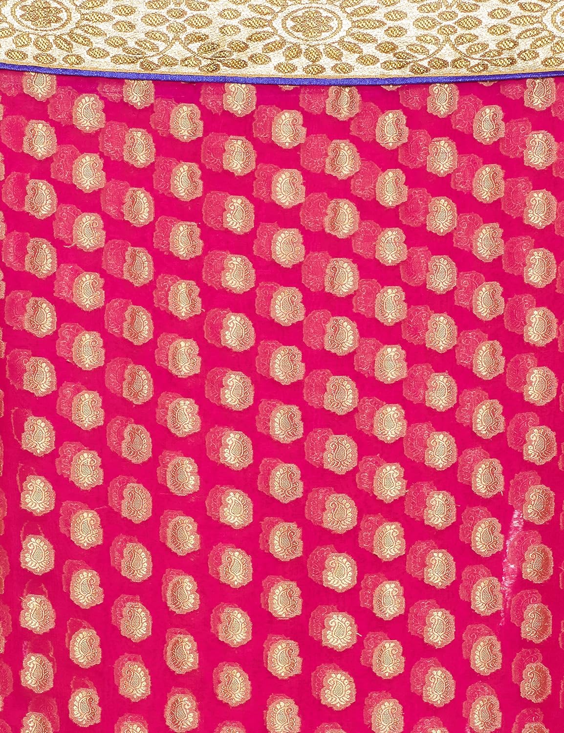 womanista women's embroidered faux crepe saree with blouse piece