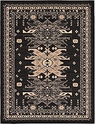 Unique Loom Taftan Collection Border Geometric