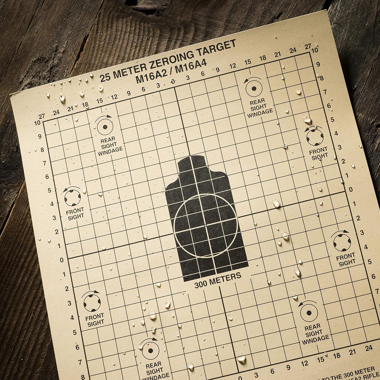 Rite In The Rain Weatherproof 25 Meter Target, 8 1/2" x 11", Tan, M16A2 / M16A4 Front, M4 Carbine Back, 100 Sheet Pack (No. 9125) : Sporting Goods : Sports & Outdoors