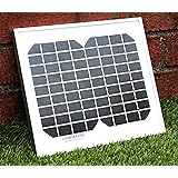 5W Solar Panel for 12V Battery Charging, Caravan, Motorhome, Shed, Boat, Car, Camping Monocrystalline Panel by PK Green
