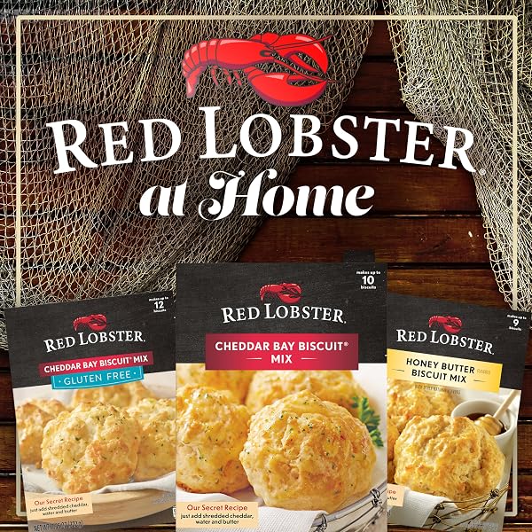 RED LOBSTER GLUTEN FREE CHEDDAR BAY BISCUIT MIX WITH GARLIC HERB SEASONING, CHEDDAR GLUTEN FREE BISCUIT MIX, 11.36 OZ BOX (PACK OF 1)