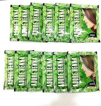 Adore Black Henna Pack Of 12