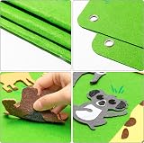 WATINC Felt Zoo Animal Story Board Set 3.5Ft 42Pcs Preschool Learning view 3