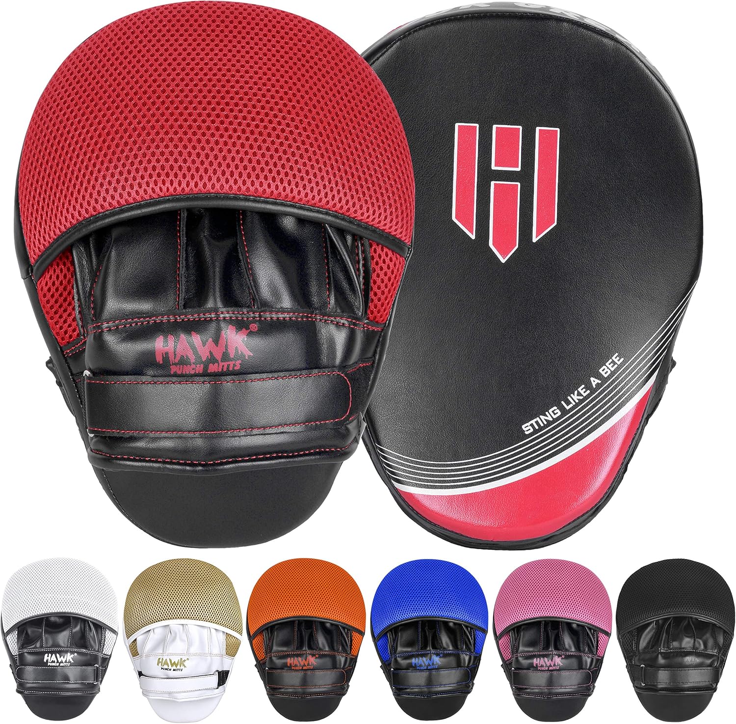 Punching Mitts Kickboxing Muay Thai MMA Boxing Mitts Training Focus Punch Mitts Bags Hand Target Pads for Kids, Men & Women (Pair) (Red) : Sports & Outdoors