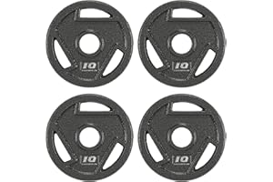 Signature Fitness Cast Iron Plate Weight Plate for Strength Training and Weightlifting, Olympic or Standard, Multiple Sizes