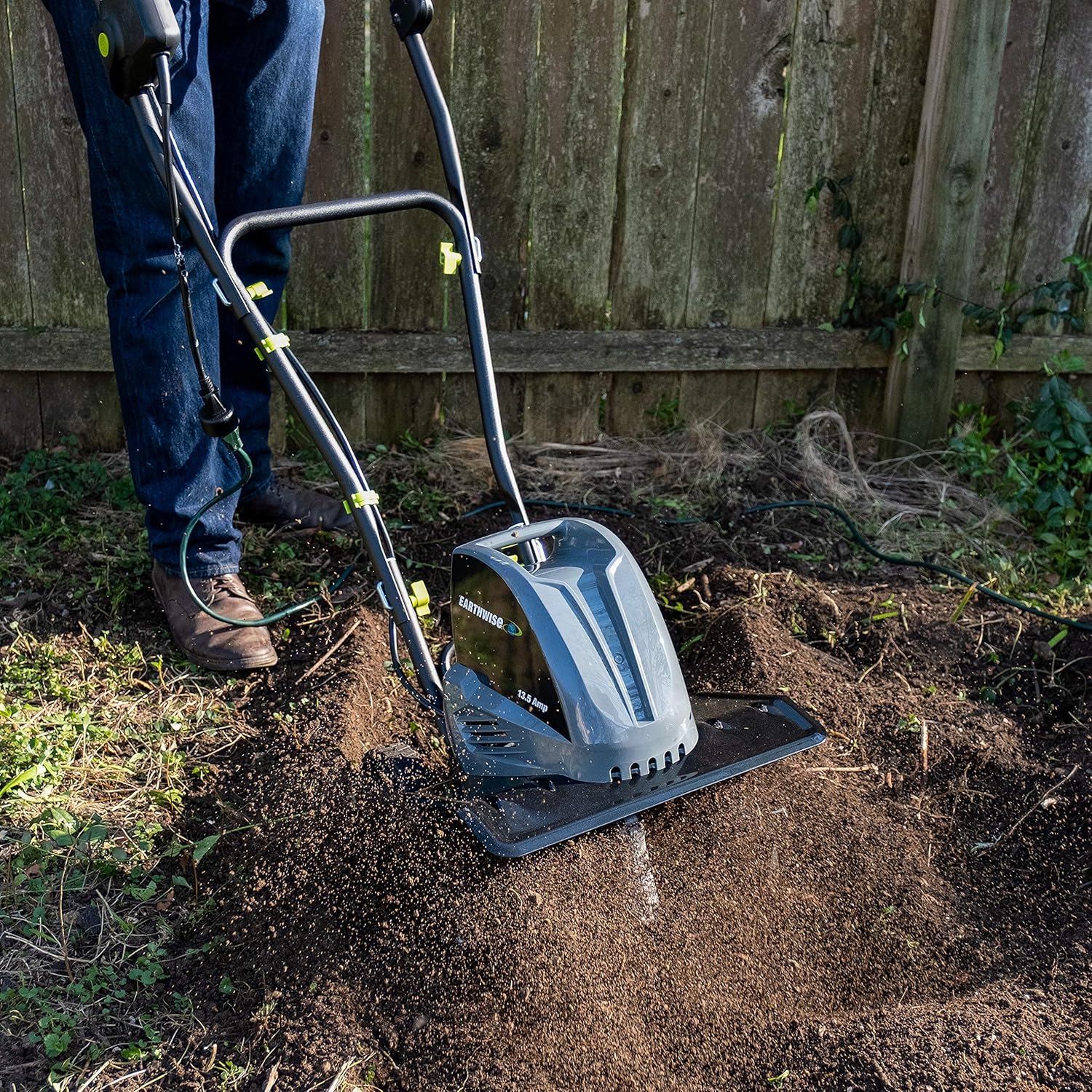 Earthwise TC70016 16-Inch 13.5-Amp Corded Electric Tiller/Cultivator, Grey : Garden & Outdoor
