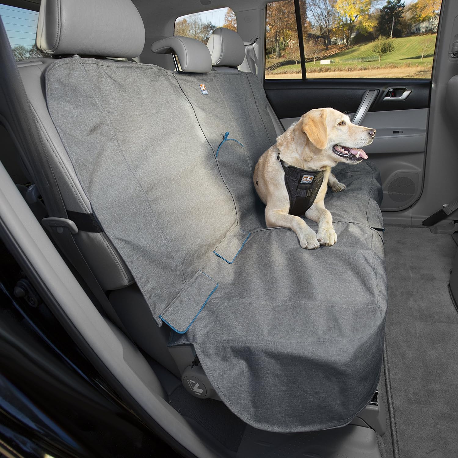 Kurgo Heather Dog Car Seat Cover and Car Bench Seat Cover, Heather