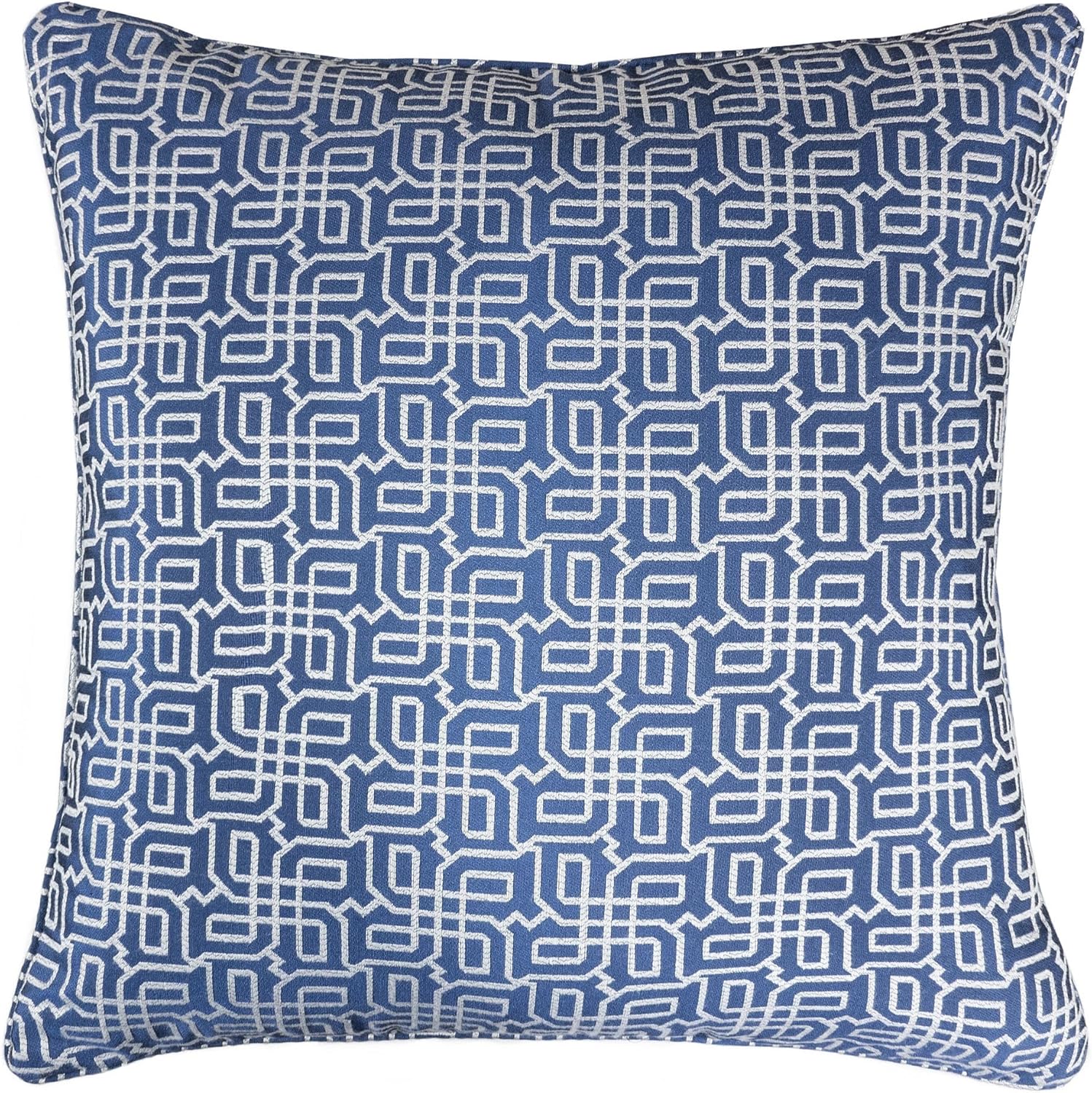 Amazon Com Homey Cozy Jacquard Plaid Throw Pillow Cover Navy Blue