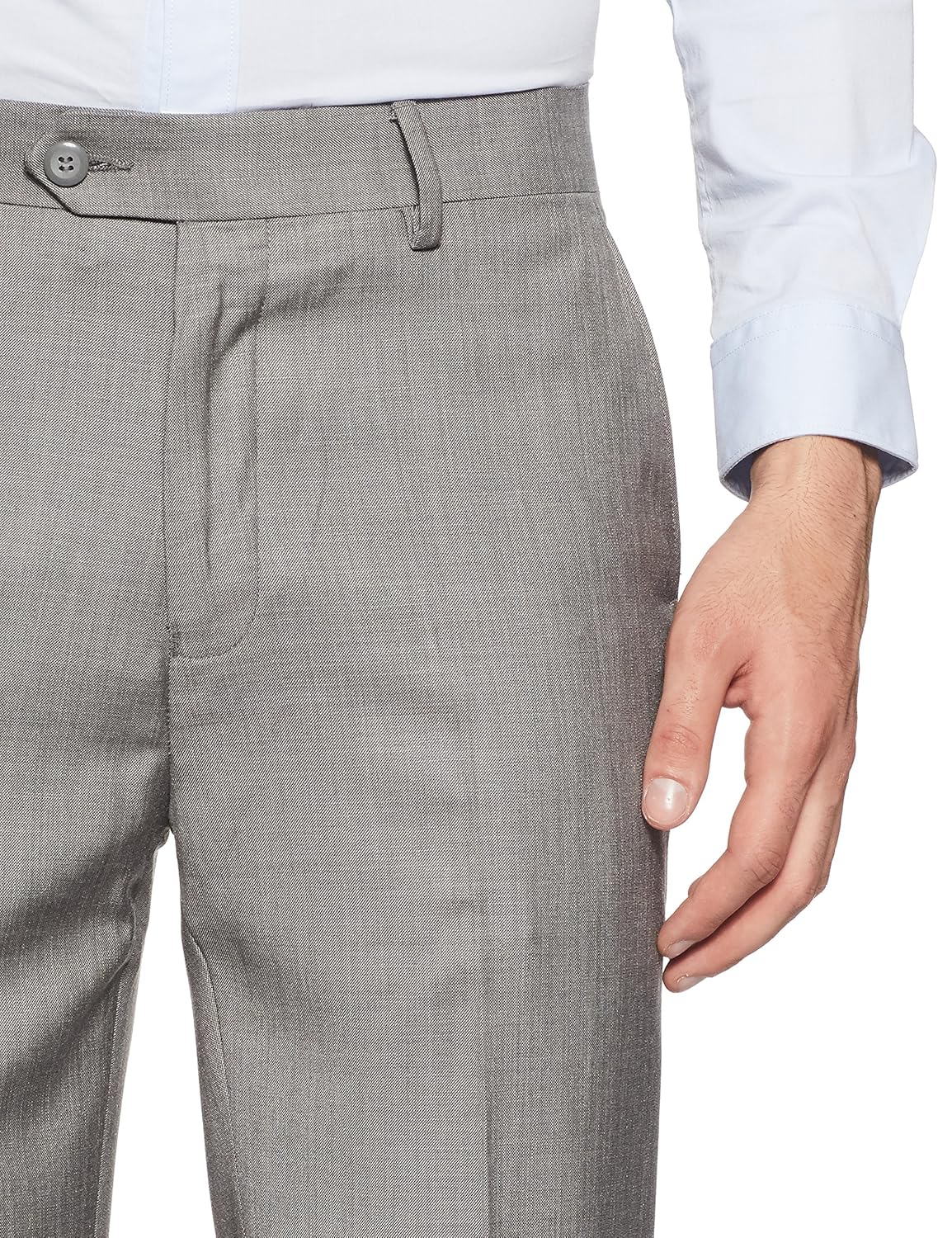 peter england men's relaxed fit synthetic formal trousers