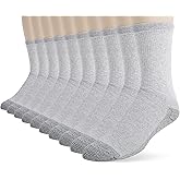 Fruit of the Loom Men’s Work Gear Cushioned Crew Socks 10 Pair