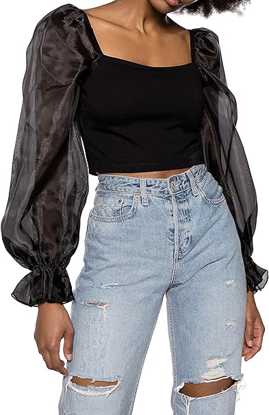 crop top maniche lunghe