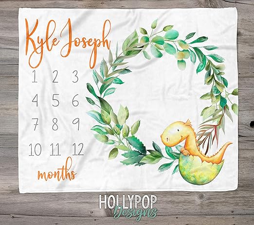 dinosaur milestone blanket