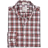 J.Crew Men's Classic Fit Organic Cotton Secret-Wash Shirt (XS, Smith Red White Plaid)