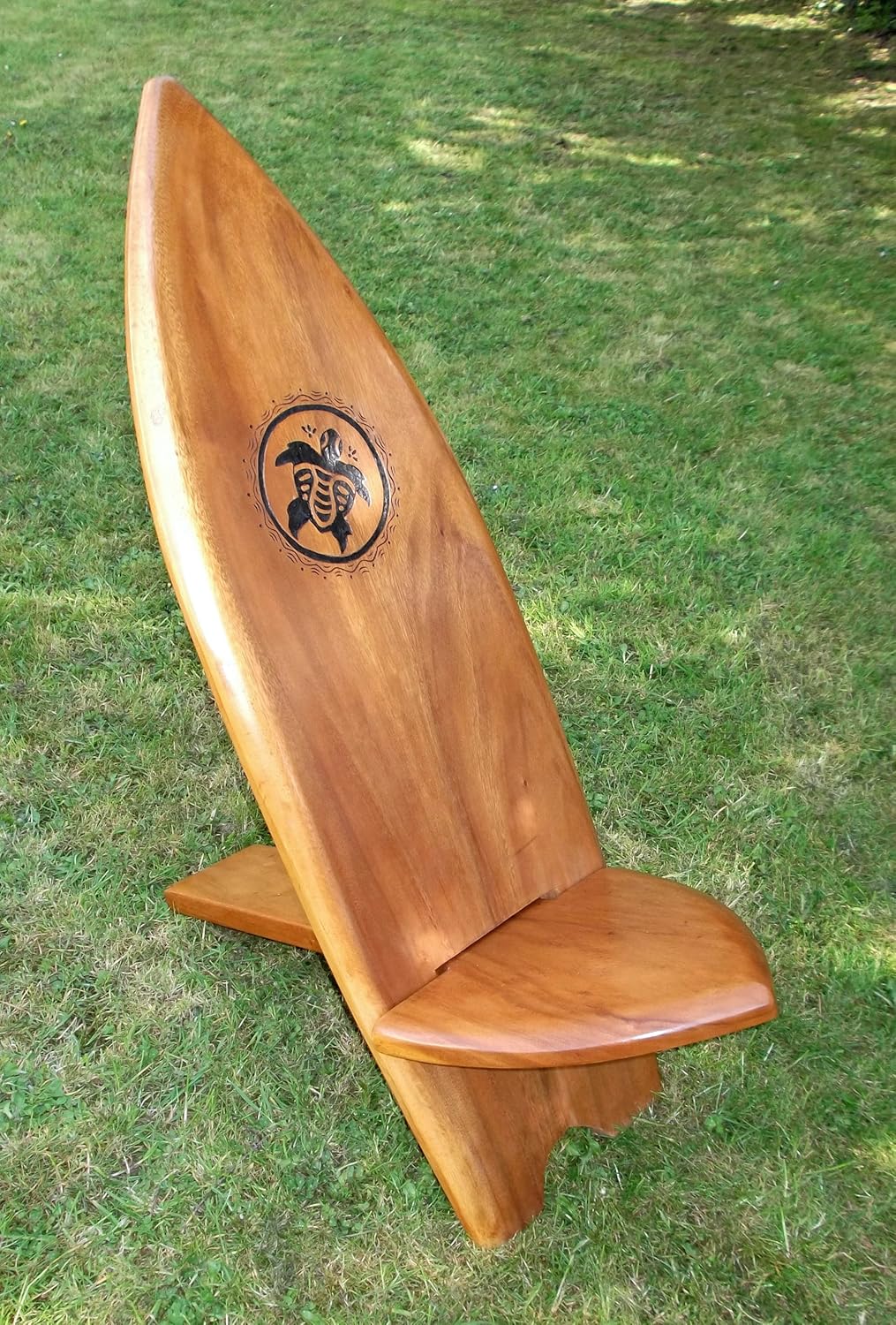 Plantation Designs Surfboard Chair With Hand Carved Turtle Motif Foldaway Chair Hand Made From Solid Wood In Bali Amazon Co Uk Kitchen Home