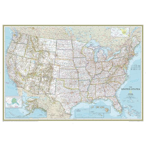 National Geographic United States Wall Map - Classic (43.5 x 30.5