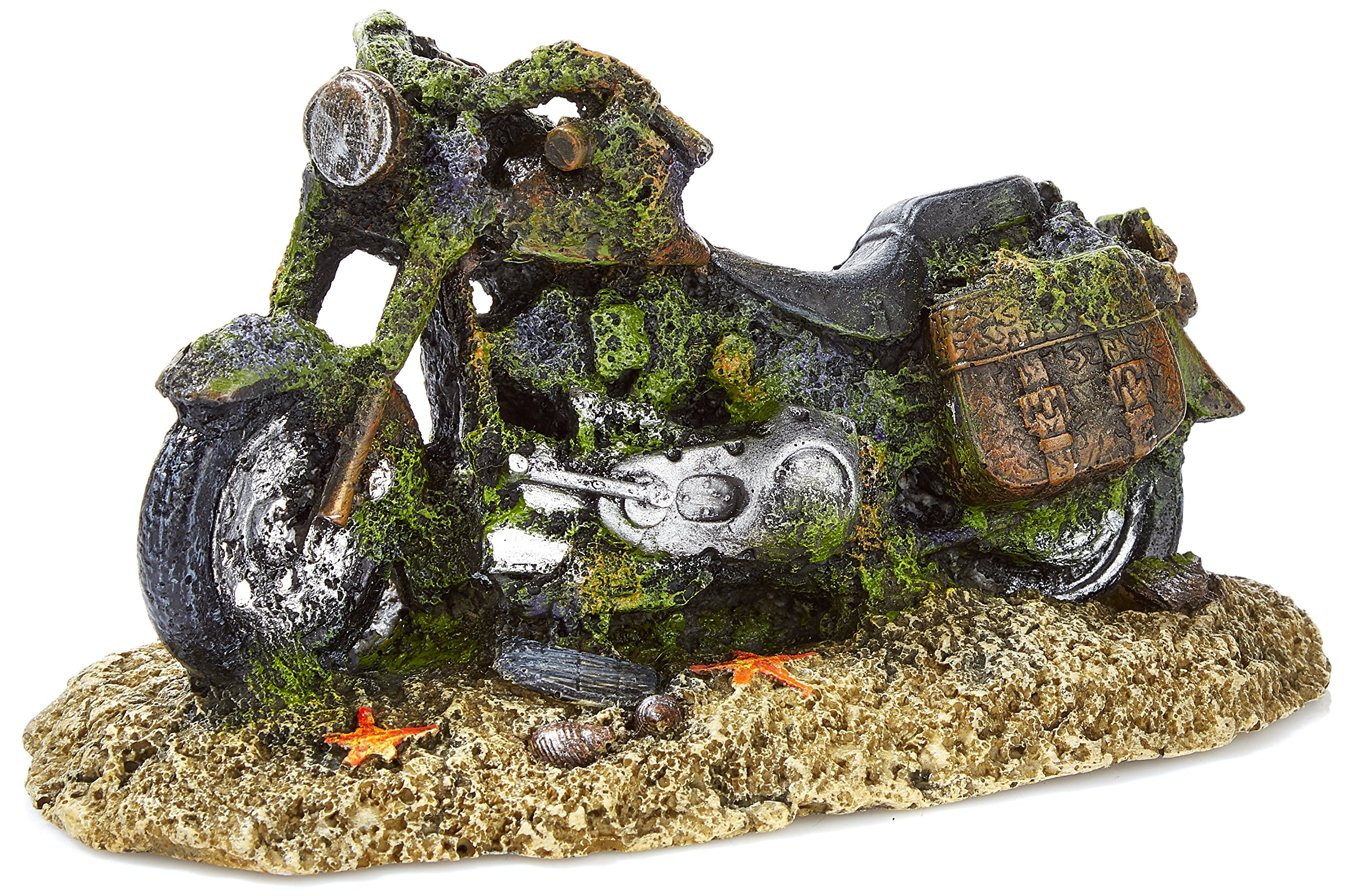 CLASSIC Motorcycle Wreckage Old Motorbike Fish Tank Ornament Aquarium Decoration