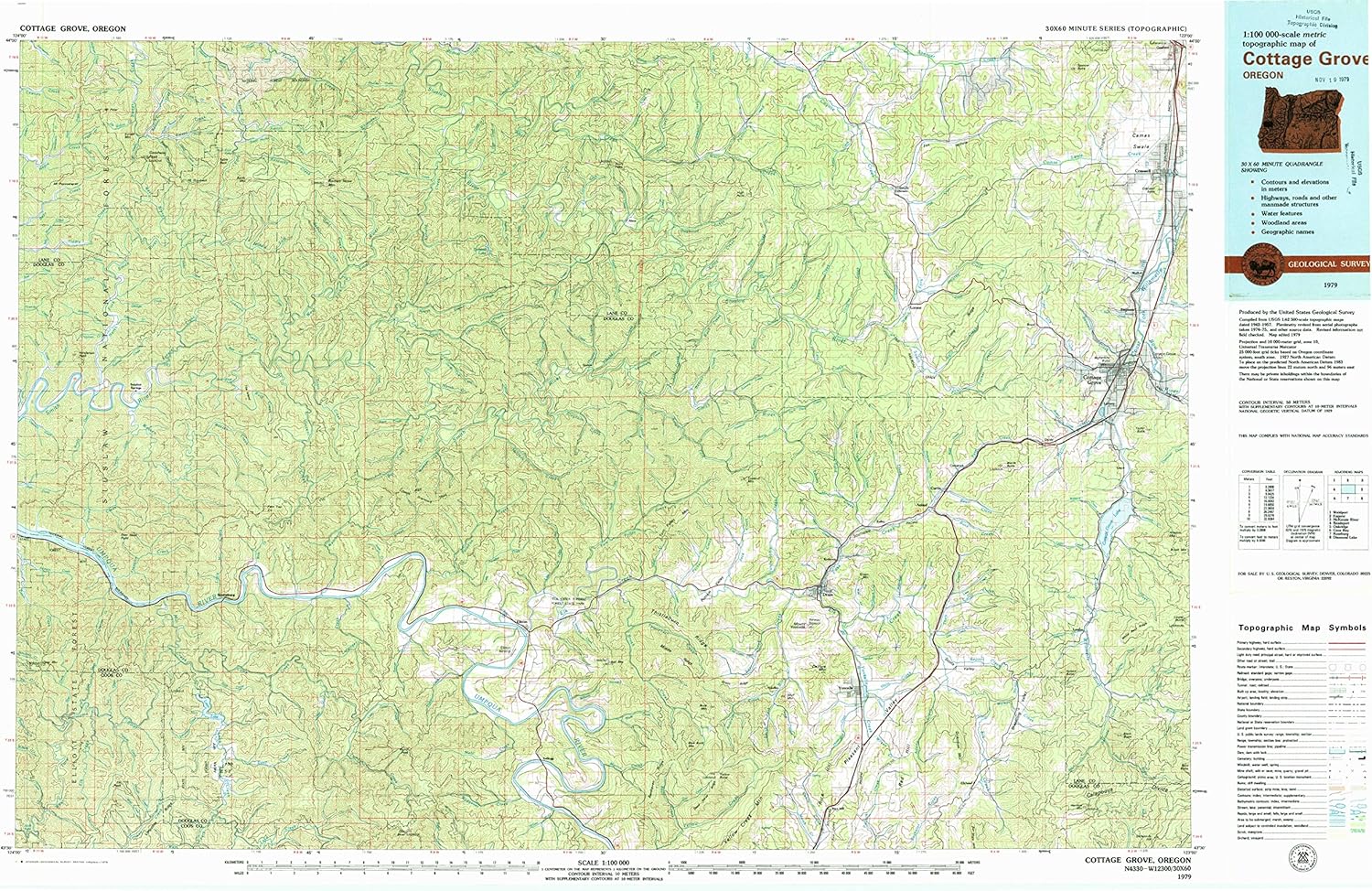 Amazon Com Yellowmaps Cottage Grove Or Topo Map 1 100000 Scale