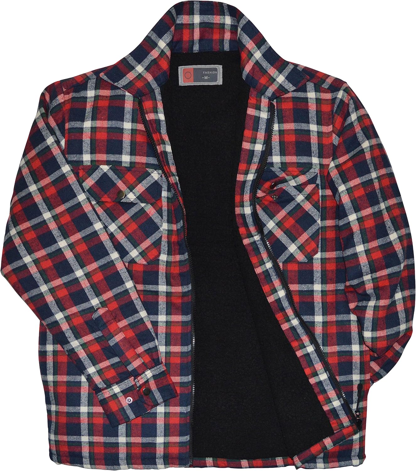 Tom Tailor Herren Flanell Karo-Jacke Mit Teddyfell-Futter - Regular Fit, Übergangsjacke Herbst/Frühling