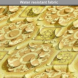 Lunarable Mustard Fabric by The Yard, Middle