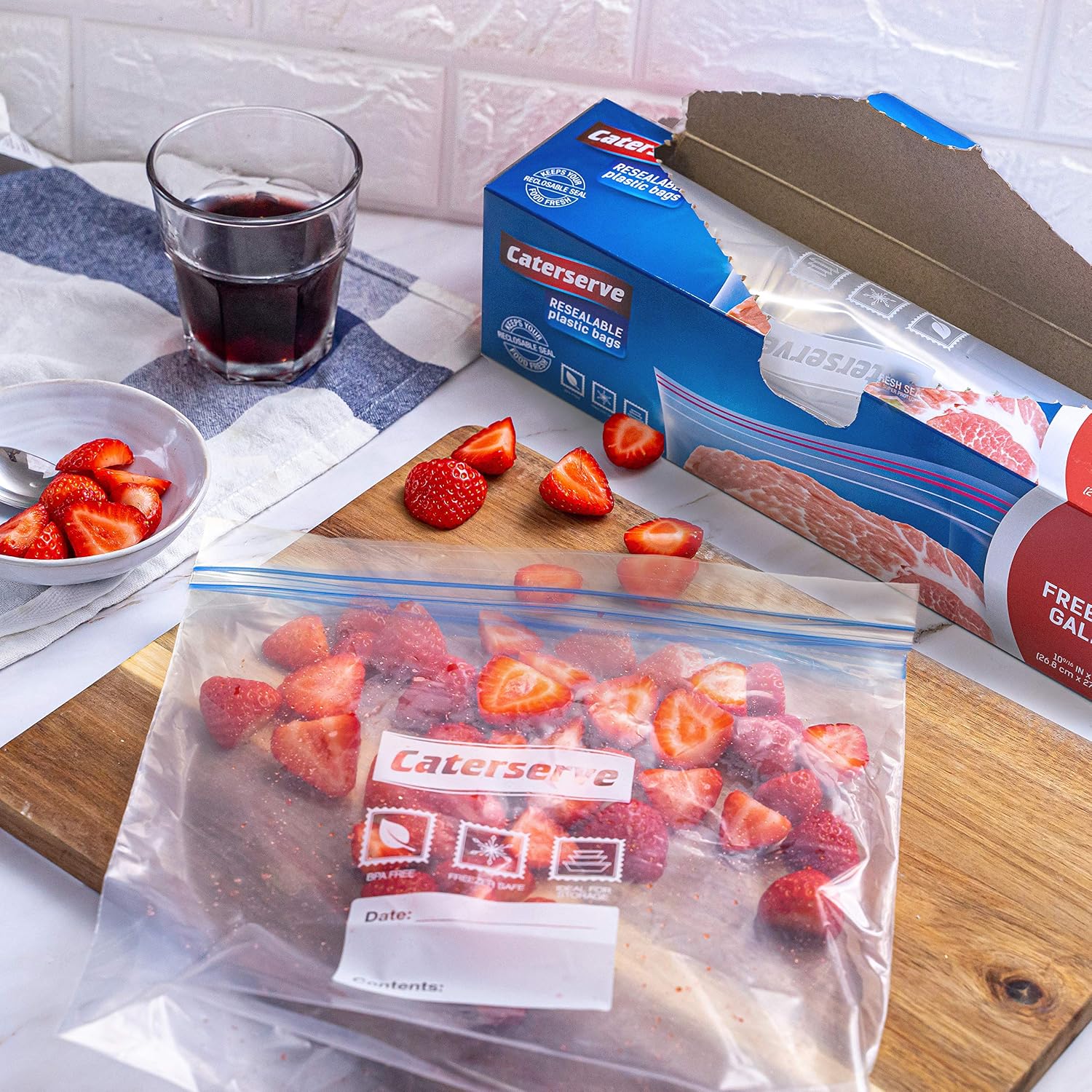 Plastic Freezer Bags, Gallon Zip Food Bags, 60 pcs Resealable Freezer Bags, Reusable Ziplock Seal Bags for Fruit Veggies - Image 5