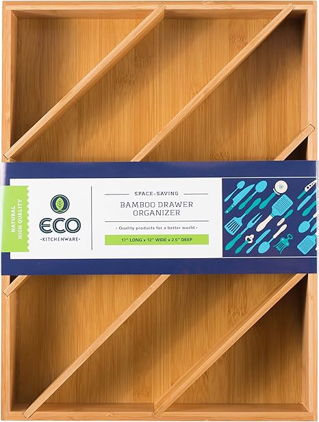Eco Kitchenware Diagonal Space Saving Bamboo Drawer And Cabinet