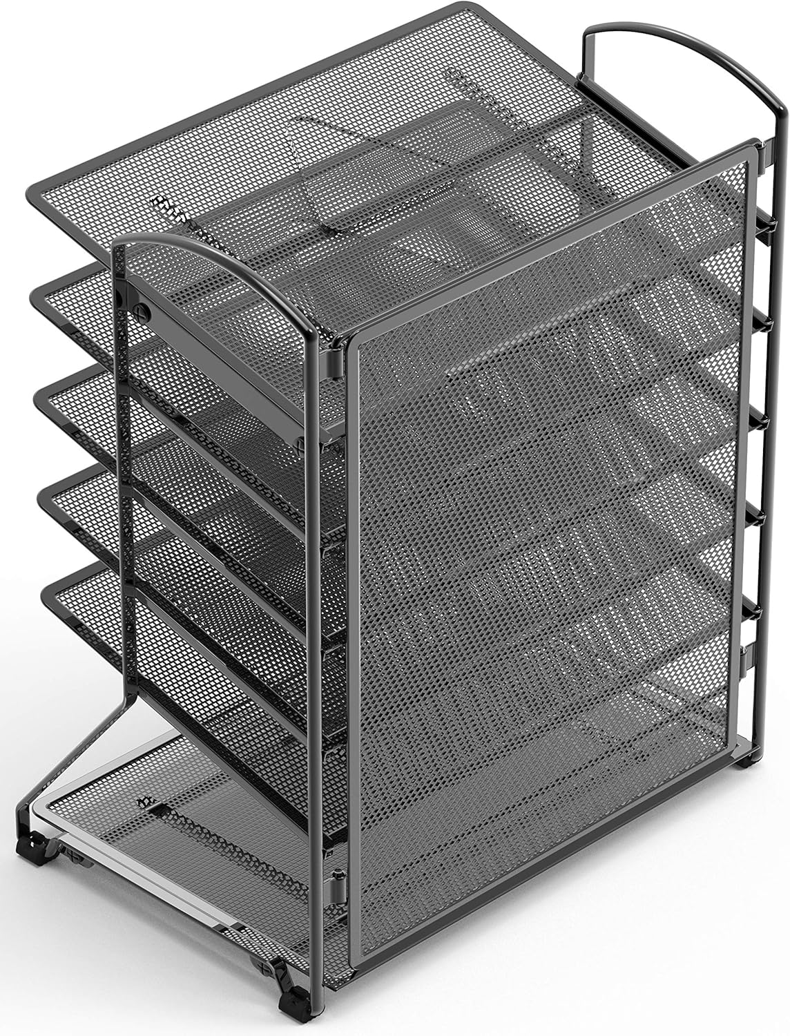 SimpleHouseware 6 Trays Desktop Document Letter Tray Organizer, Black : Office Products
