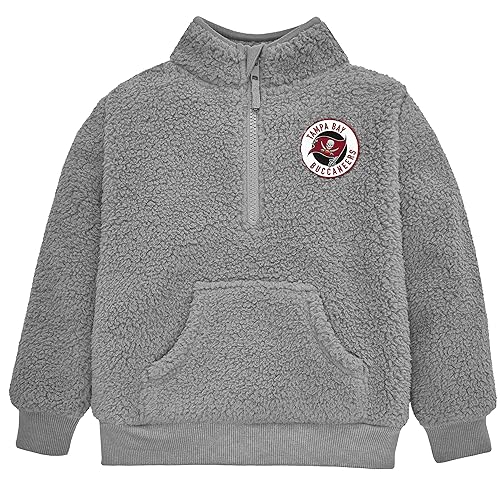 Gerber NFL Toddler Boys' 1/4 Zip Sherpa Pull-Over, Tampa Bay Buccaneers, 3T Team Color