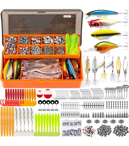 JEU COMPLET DE toupie leurre de pêche 24 pièces avec hameçons aigus et