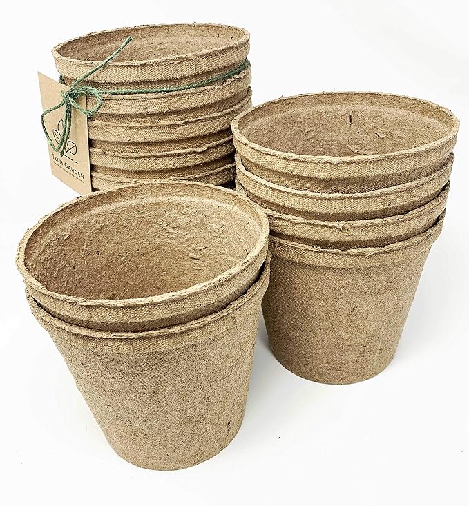 TechGarden 12 Pack of 17 cm Extra Large Biodegradable Biopot Plant