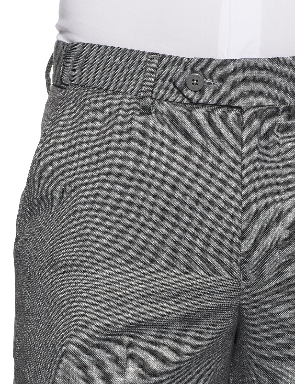 peter england men's slim fit formal trousers