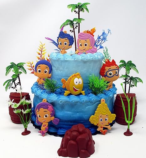Amazon Com Bubble Guppies Deluxe Birthday Cake Topper Set