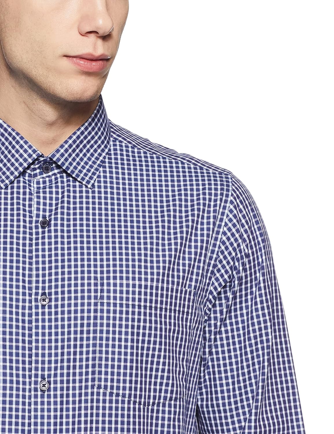 diverse men's checkered regular fit formal shirt