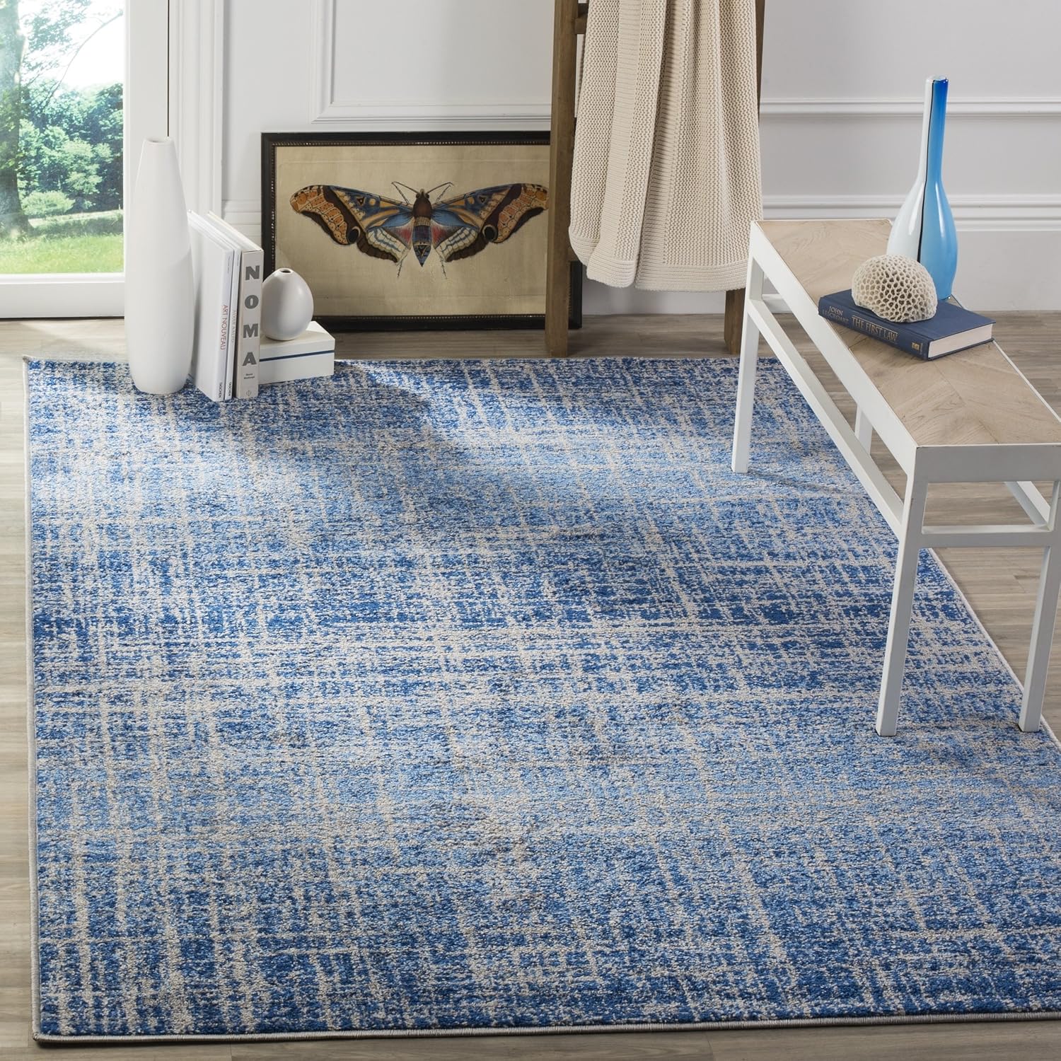 Best light blue living room rug