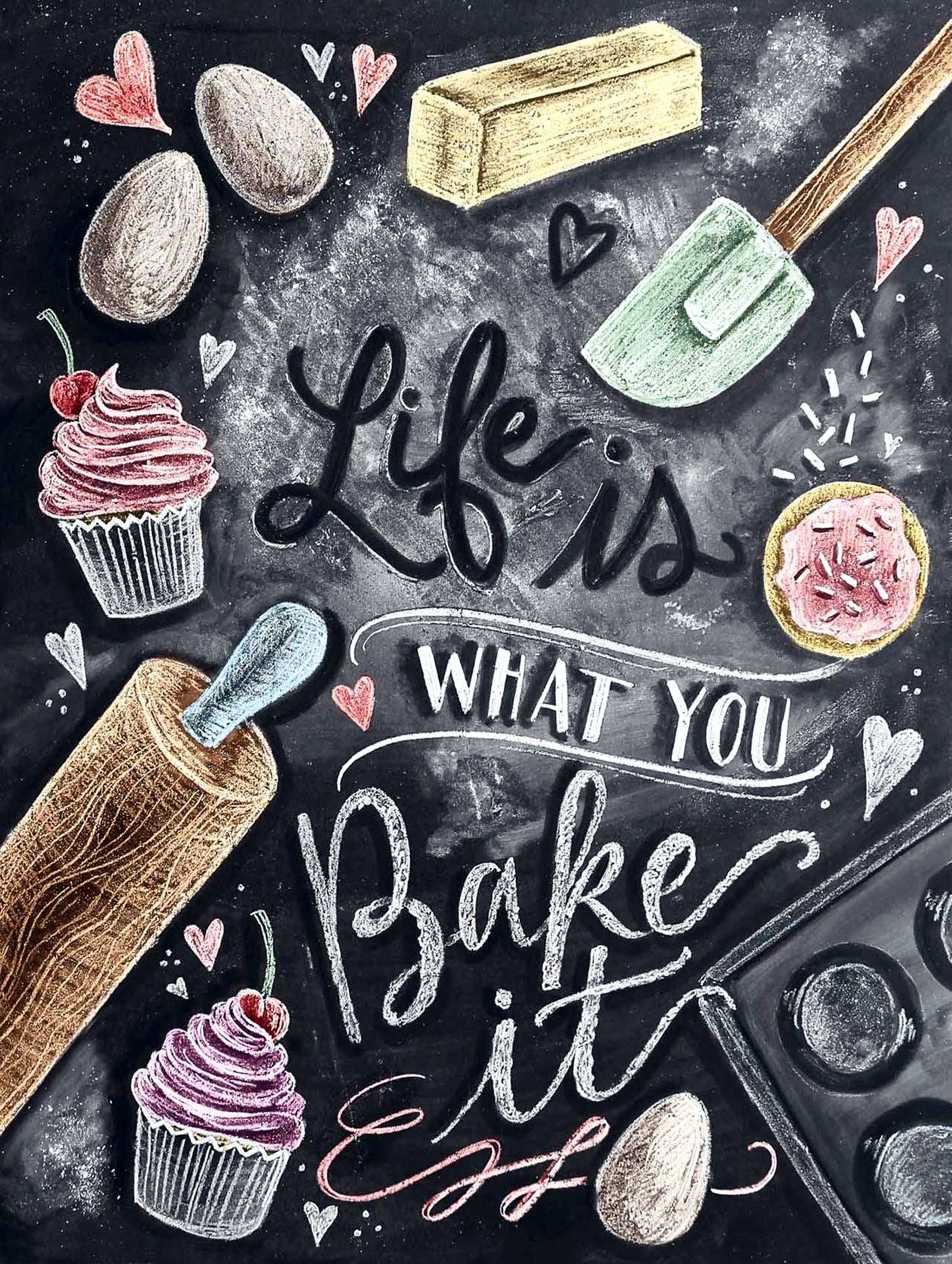 Shawprint METAL VINTAGE RETRO SHABBY-CHIC TIN KITCHEN SIGN LIFE IS WHAT YOU BAKE IT WALL PLAQUE (2978) (150MM X 200MM (6" X 8"))