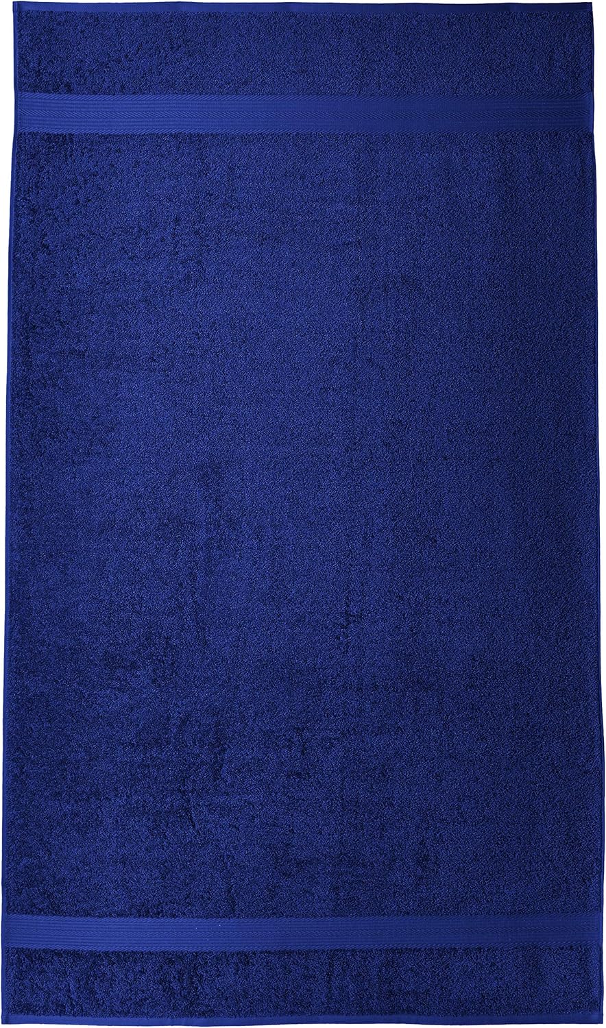  Basics Fade-Resistant Cotton Bath Towel - Pack of 4, Navy Blue: Home & Kitchen