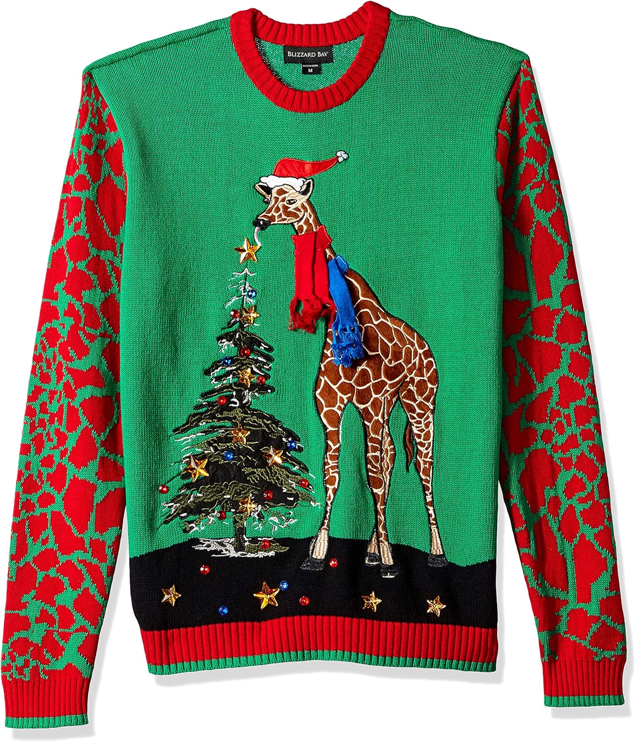 Blizzard Bay Men's Giraffe Christmas Tree Sweater, red, Large Amazon.ca Clothing & Accessories