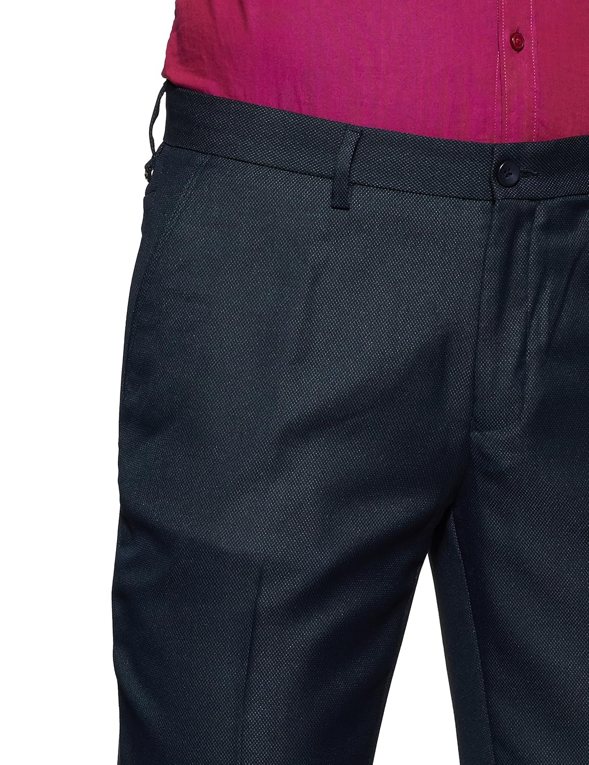 knighthood by fbb men's tapered fit poly viscose formal trousers