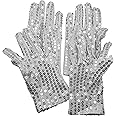 Yabber Sparkling Sequin Gloves - Small [Kids-Under-Age-10] for Ice Skating Dance | Costume | Dress Up [Set of 2 Pair]