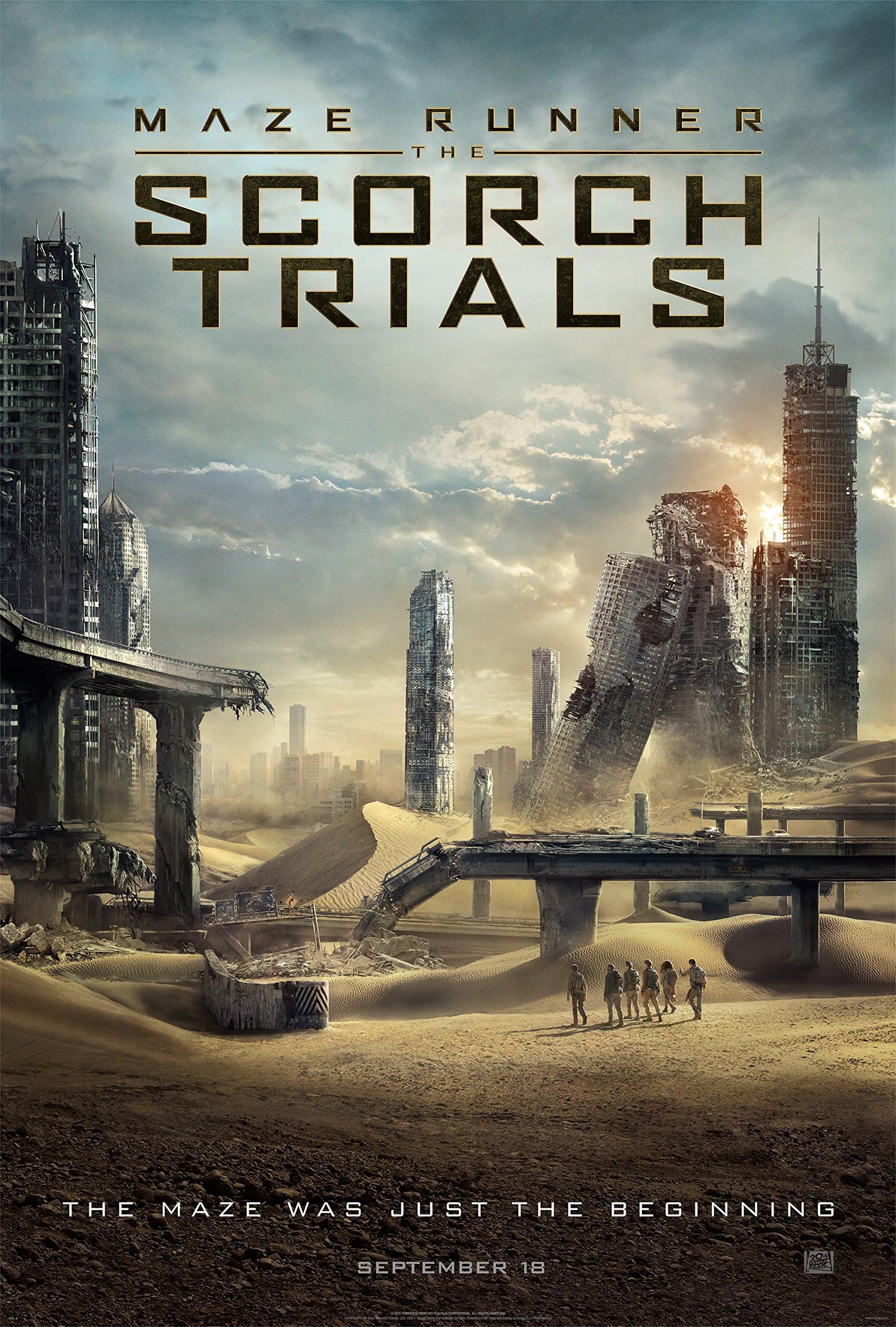 11X8 INCHES Maze Runner The Scorch Trials Movie Poster a4