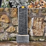 Teamson Home Garden Water Feature LED Lights Pump Slate Effect Large Fountain view 3